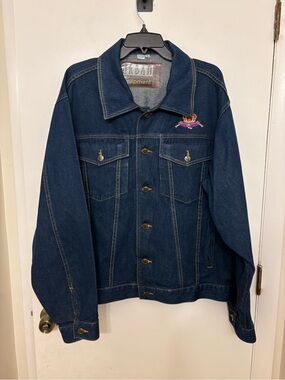 VTG Urban Equipment Crown Royal Denim Jacket Dark Wash XL